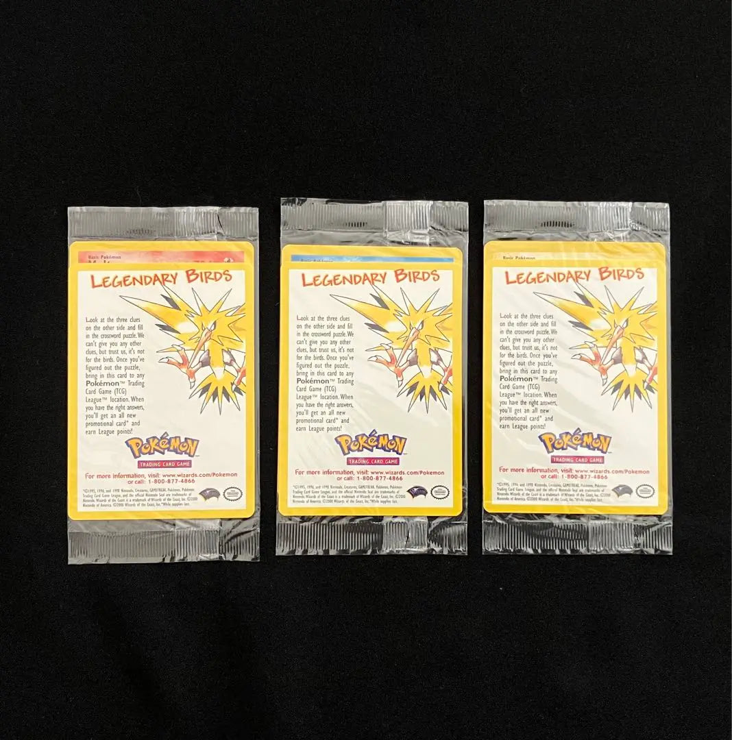 [J0720] Juego de 3 cartas promocionales de Pokémon sin abrir en inglés