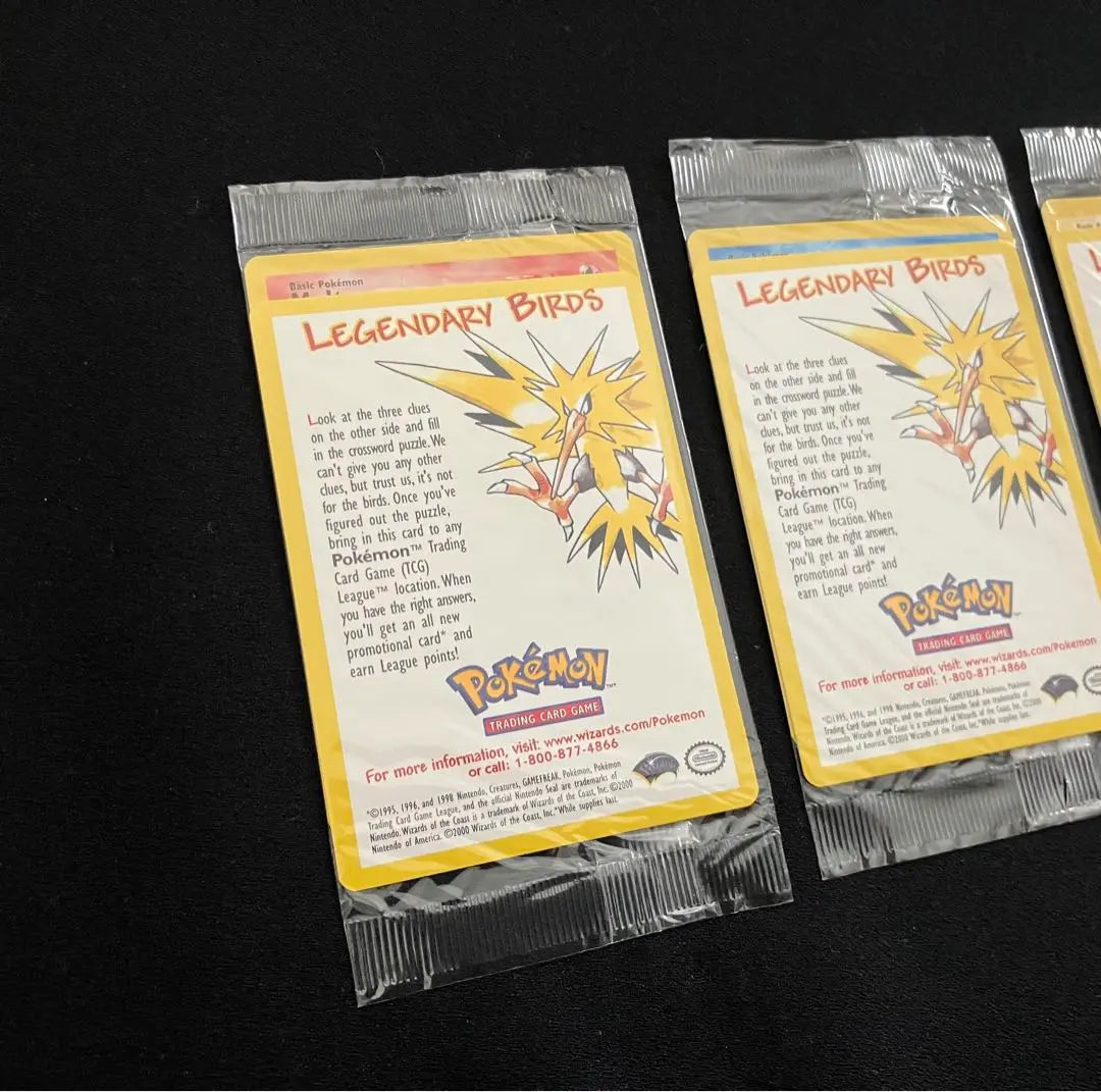 [J0720] Juego de 3 cartas promocionales de Pokémon sin abrir en inglés