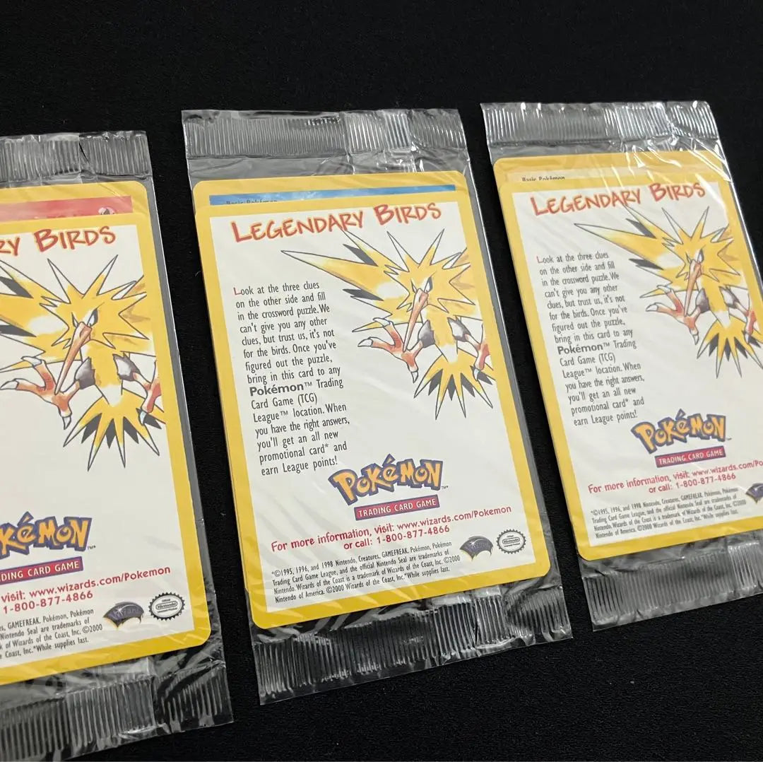 [J0720] Juego de 3 cartas promocionales de Pokémon sin abrir en inglés