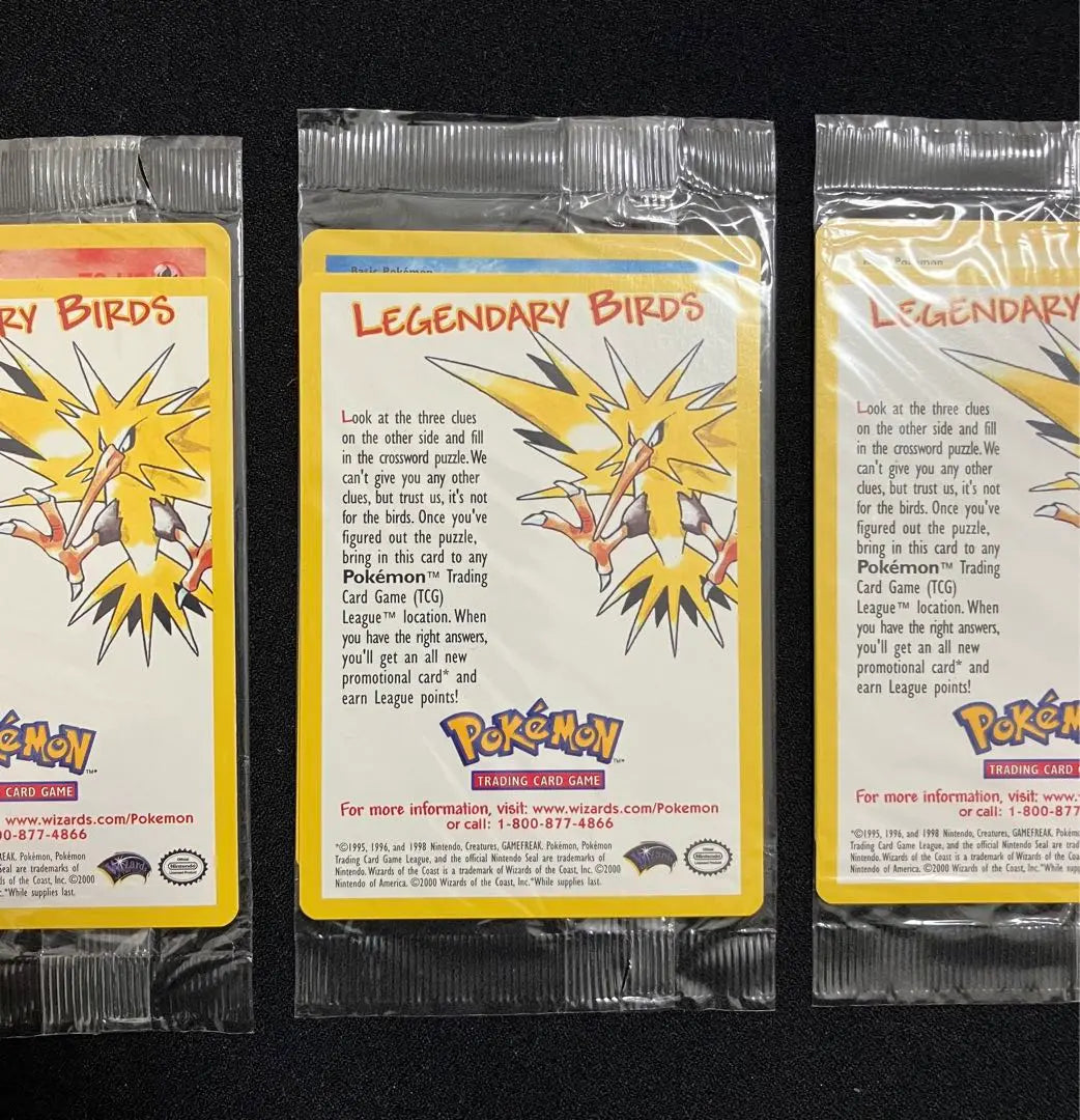 [J0720] Juego de 3 cartas promocionales de Pokémon sin abrir en inglés