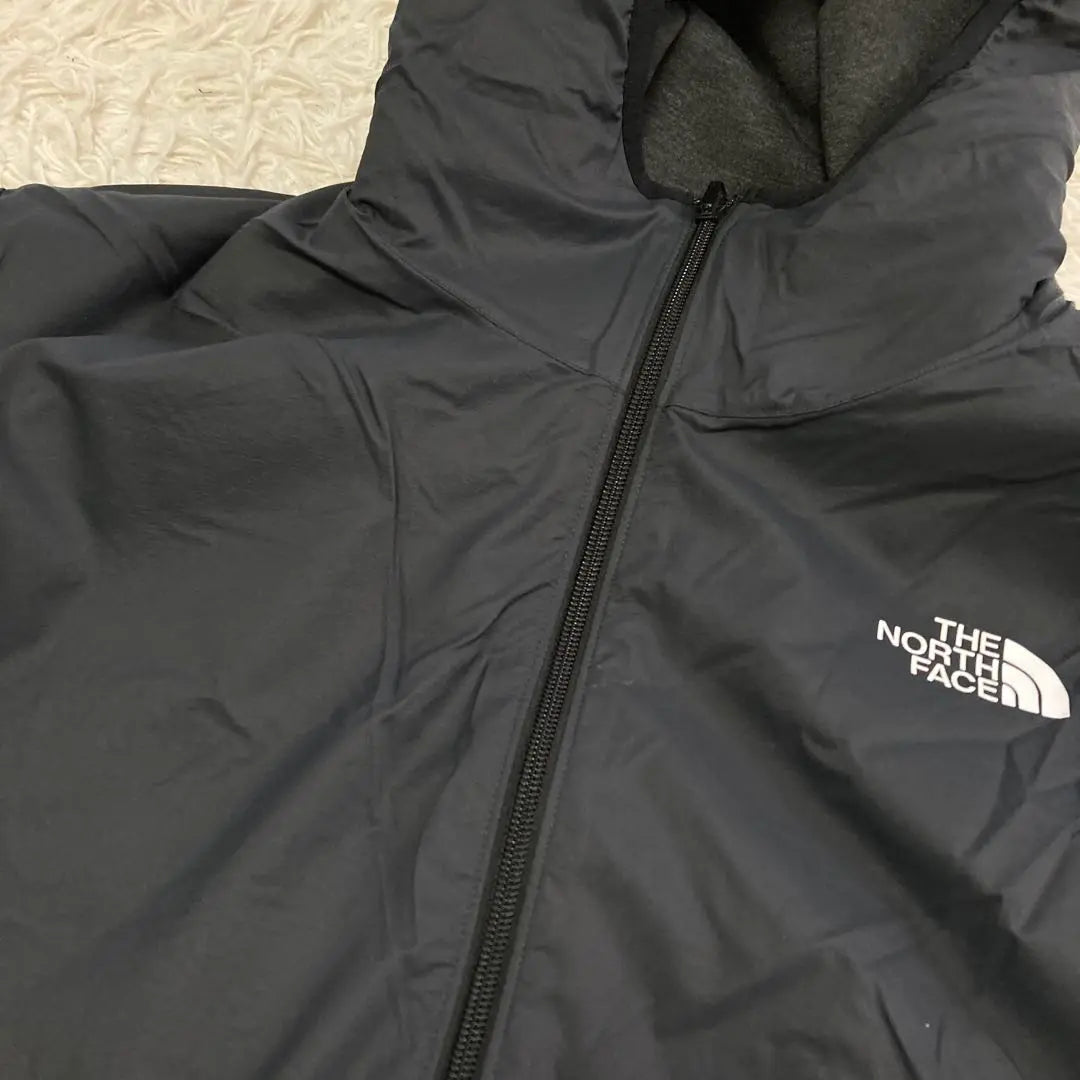 [Good condition] The North Face Reversible Windproof Electrostatic Hoodie Jacket XL Dark Grey