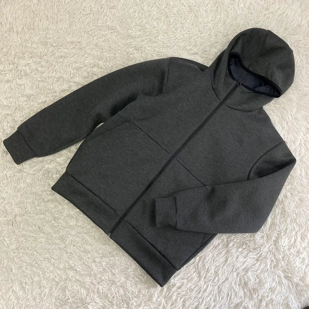 [Good condition] The North Face Reversible Windproof Electrostatic Hoodie Jacket XL Dark Grey