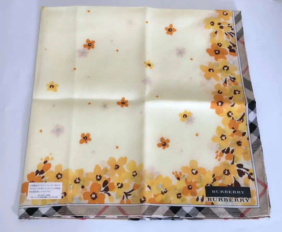 Burberry handkerchief scarf Nova check floral pattern