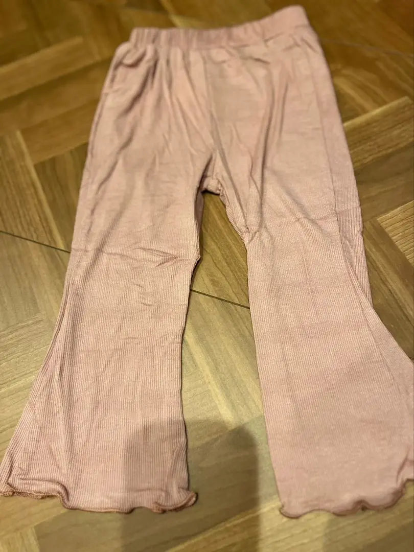 Kids ☆ Flare pants rib pink 90cm | キッズ☆フレアパンツ リブ ピンク 90cm