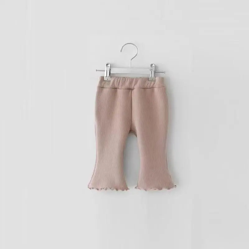 Kids ☆ Flare pants rib pink 90cm | キッズ☆フレアパンツ リブ ピンク 90cm