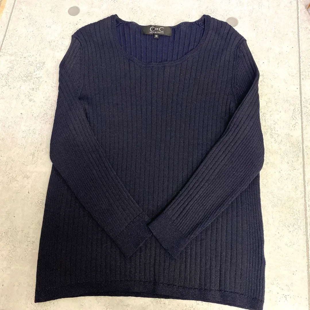 ✨Good condition✨COUP DE CHANCE World Lamen Knit Navy M