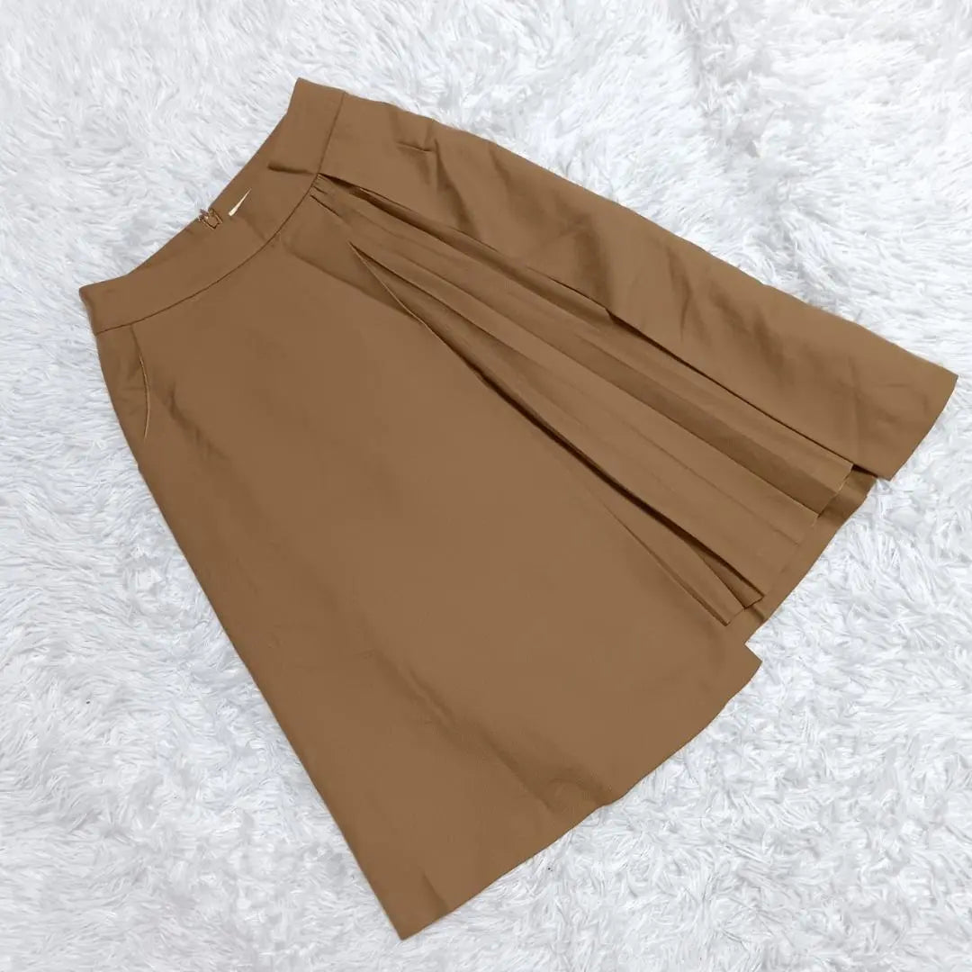 "ef-de" F-de (9) Asymmetric pleated skirt rayon blend