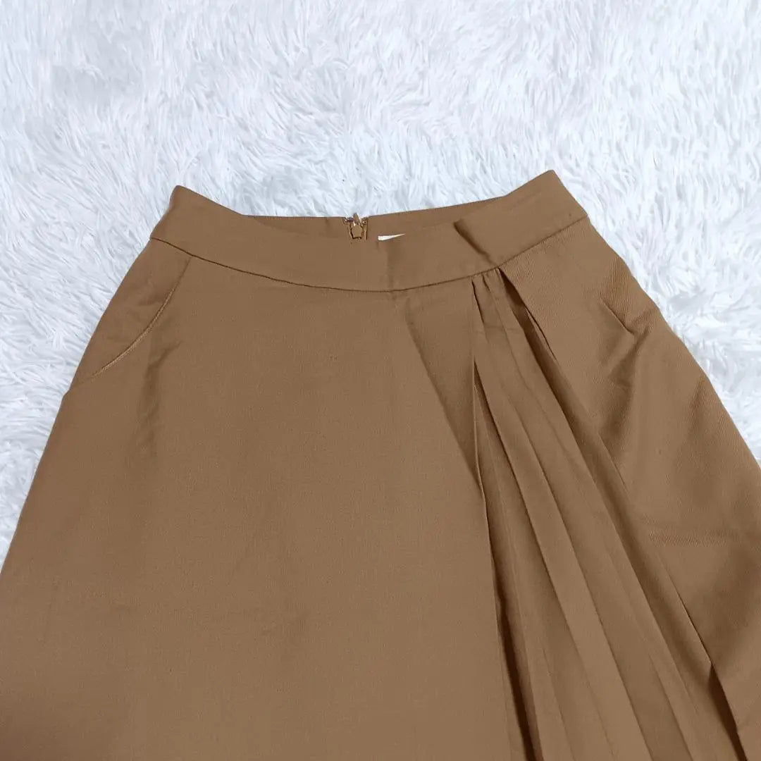 "ef-de" F-de (9) Asymmetric pleated skirt rayon blend