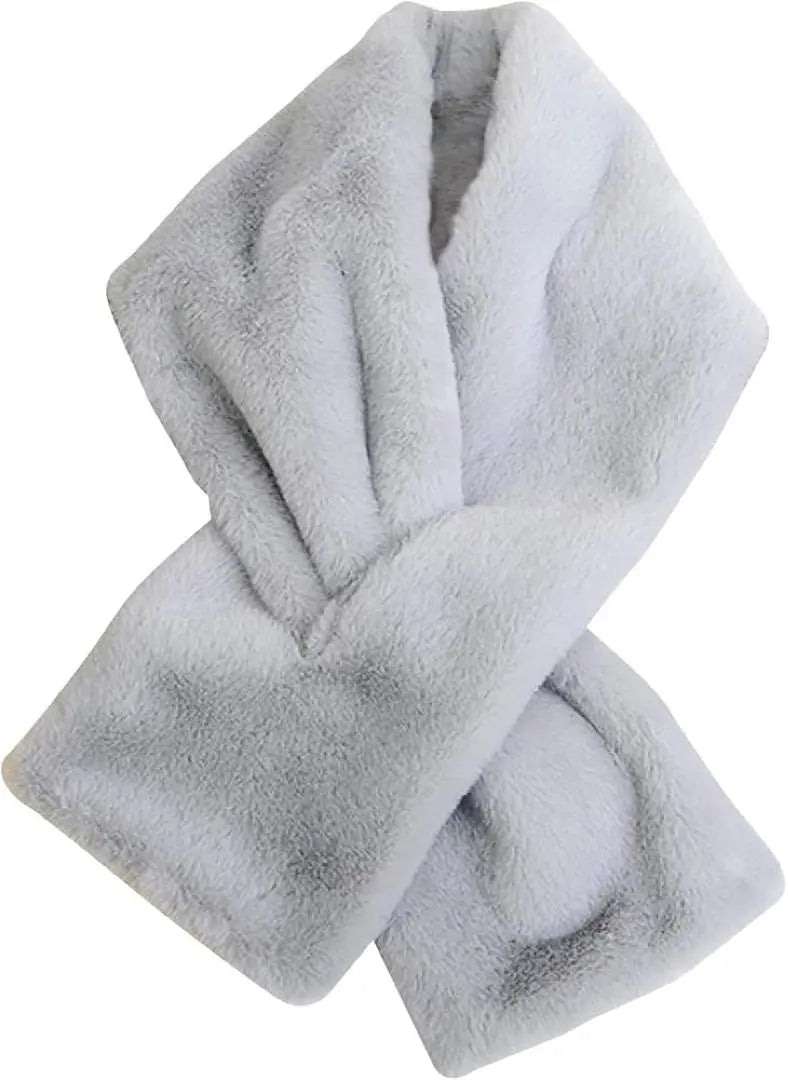 Fluffy Tippet Faux Fur Women's Scarf Fluffy Gray