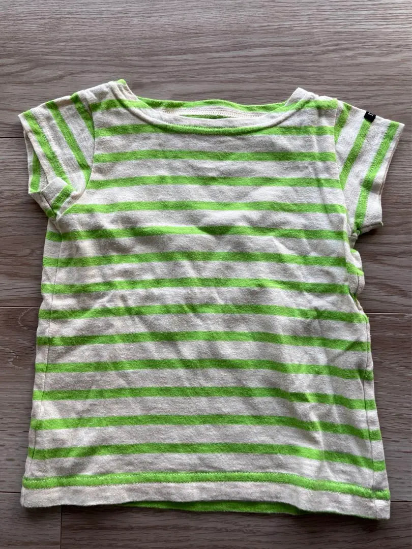 [¡Reducción de precio!] 】Camiseta vaquera de rayas con peto talla 90