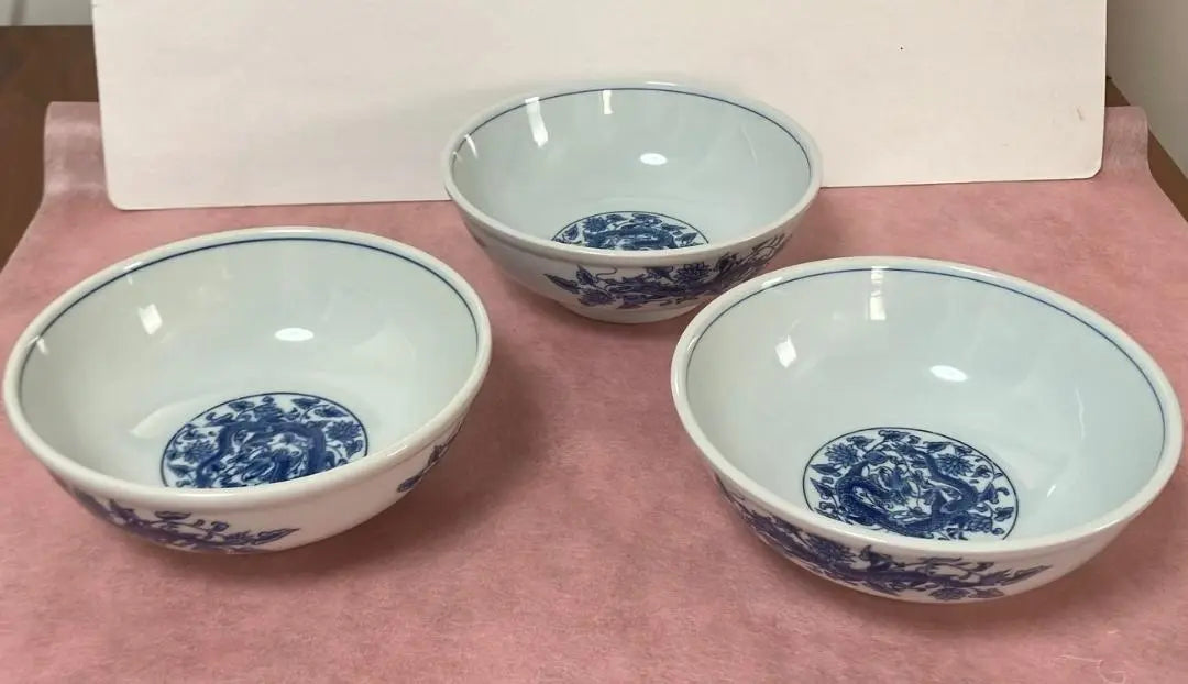 Tamakaze Ceramic Garden Ramen Donburi & Long Long Boule 3 Ai Ryuei 3 -piece set beautiful goods