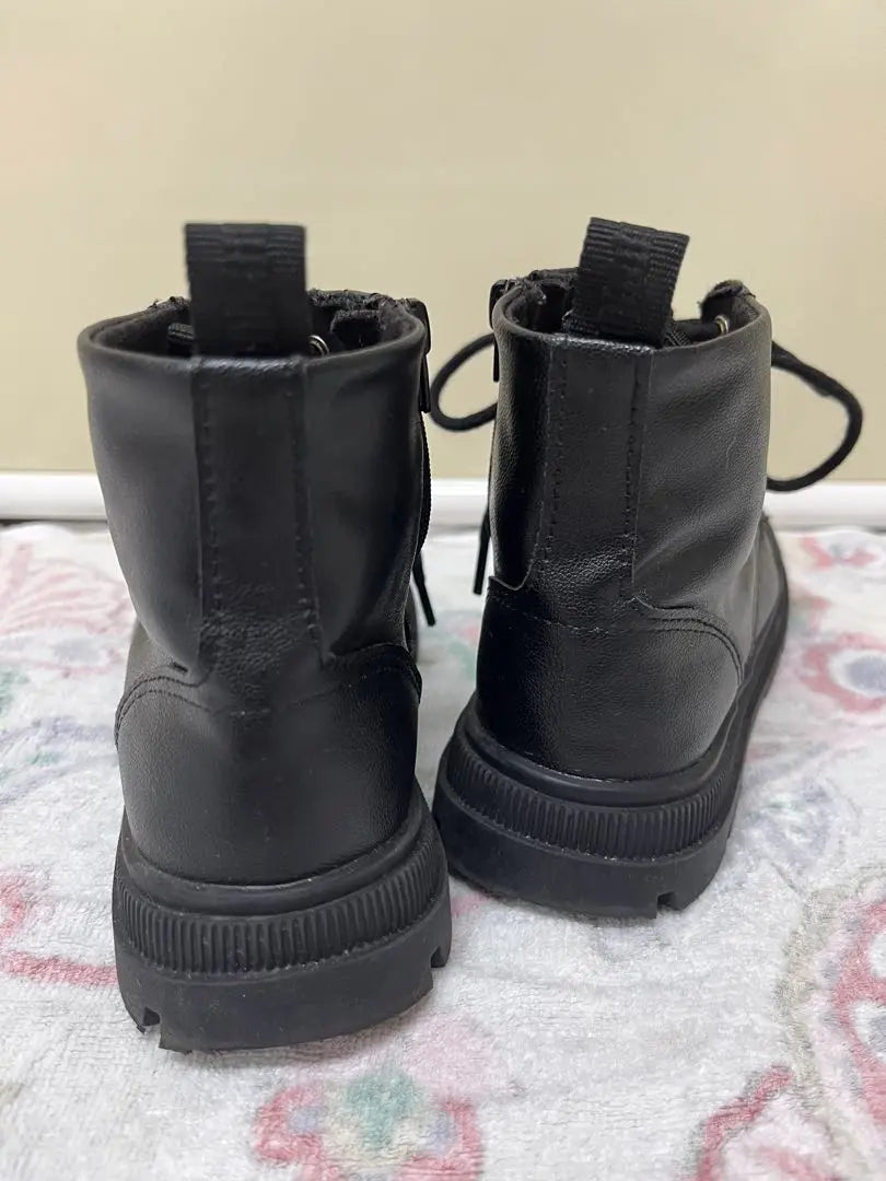 ‼ ️ZARA's children's boots 28 (17cm) synthetic leather boots (with side zipper)