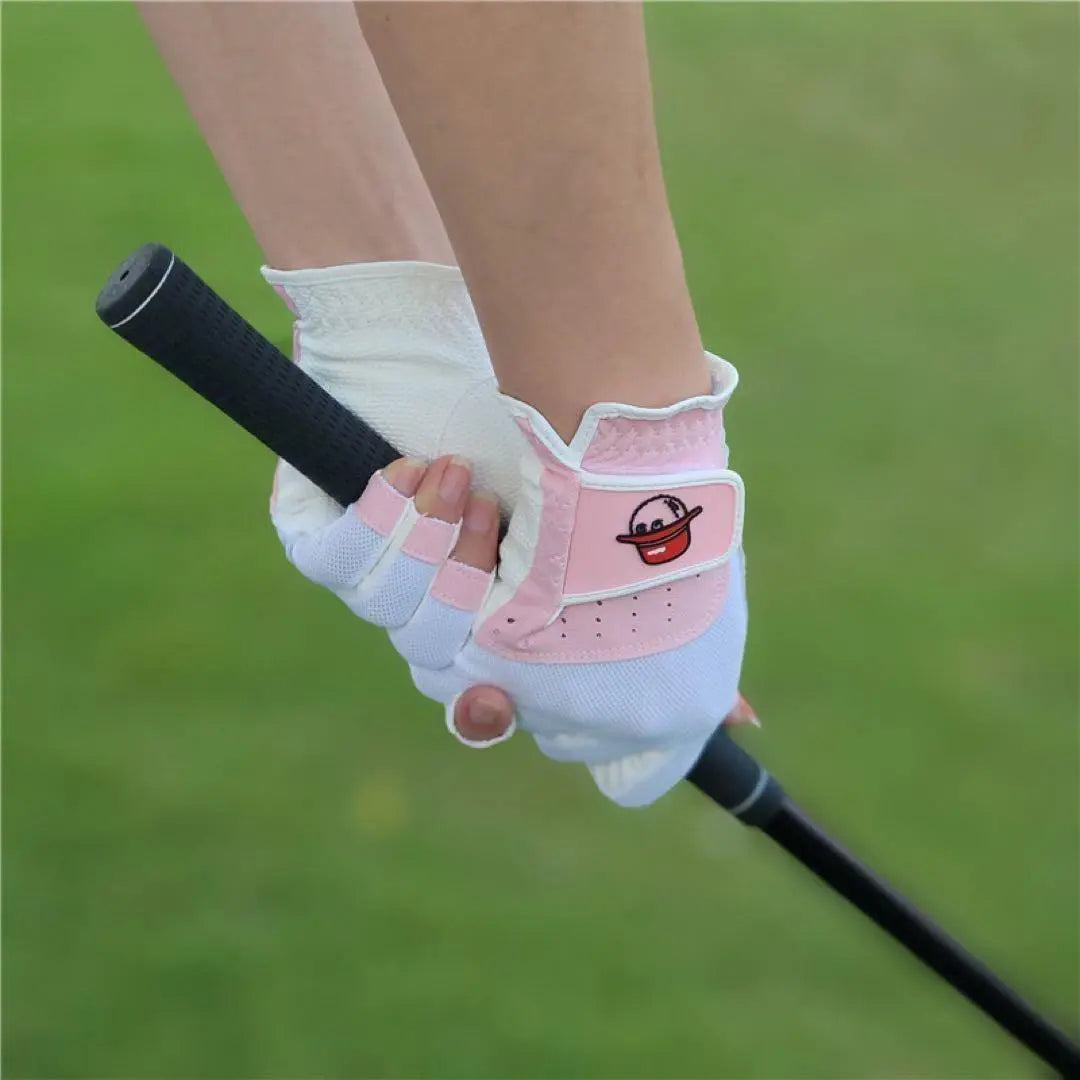 Brand new! Malbon Golf Gloves 19★Women's Two-Hand Nail Compatible★Pink