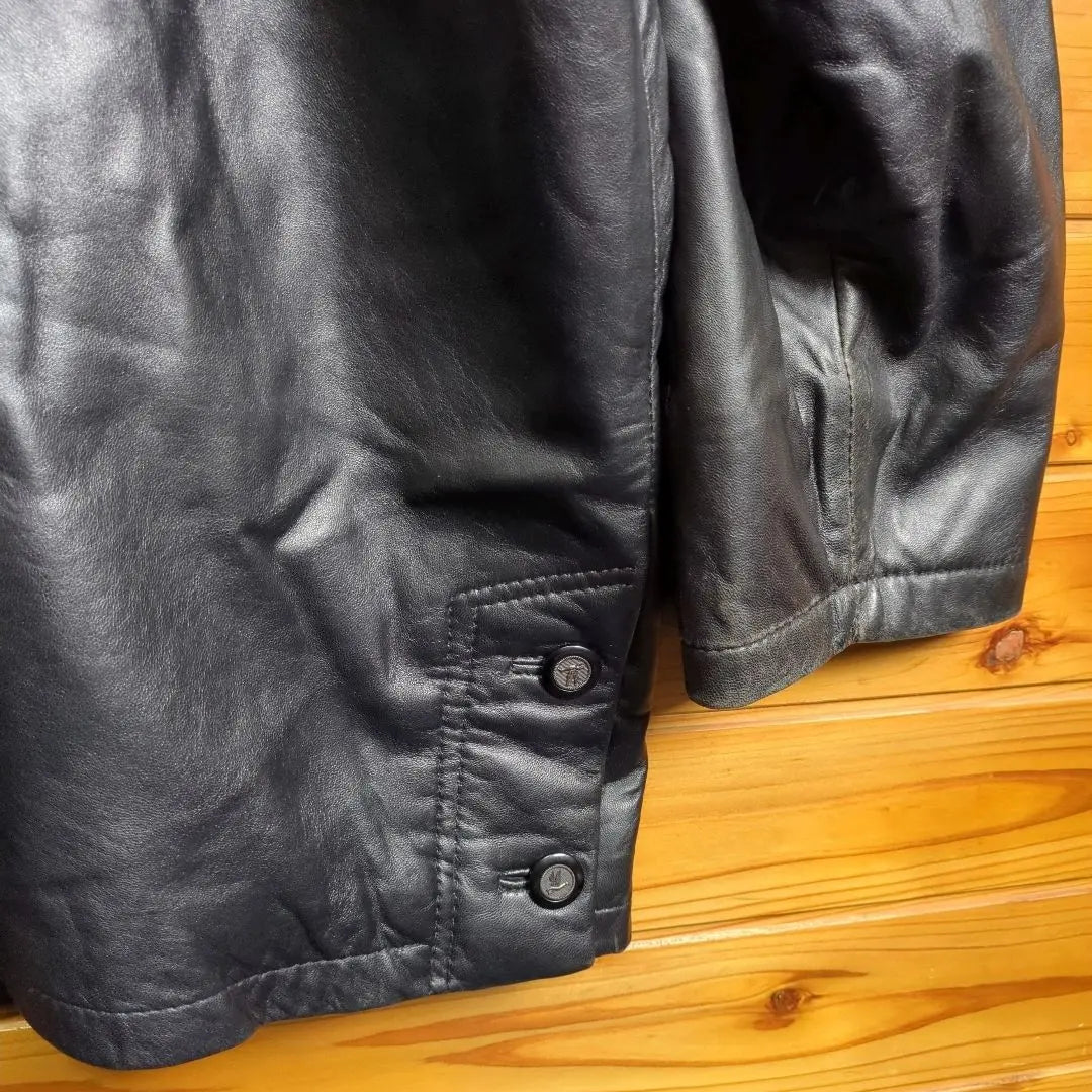 Vintage leather jacket Leather coat Sheep leather Lamb leather Ⅿ Raglan sleeve