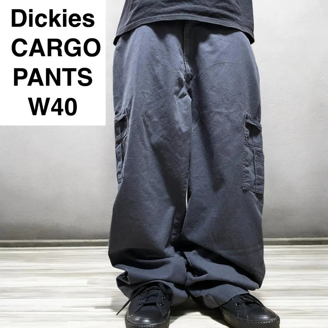 Dickies Cargo Pants Work Pants W40L32 Gray Gray Gray Ultra-Used Bottoms