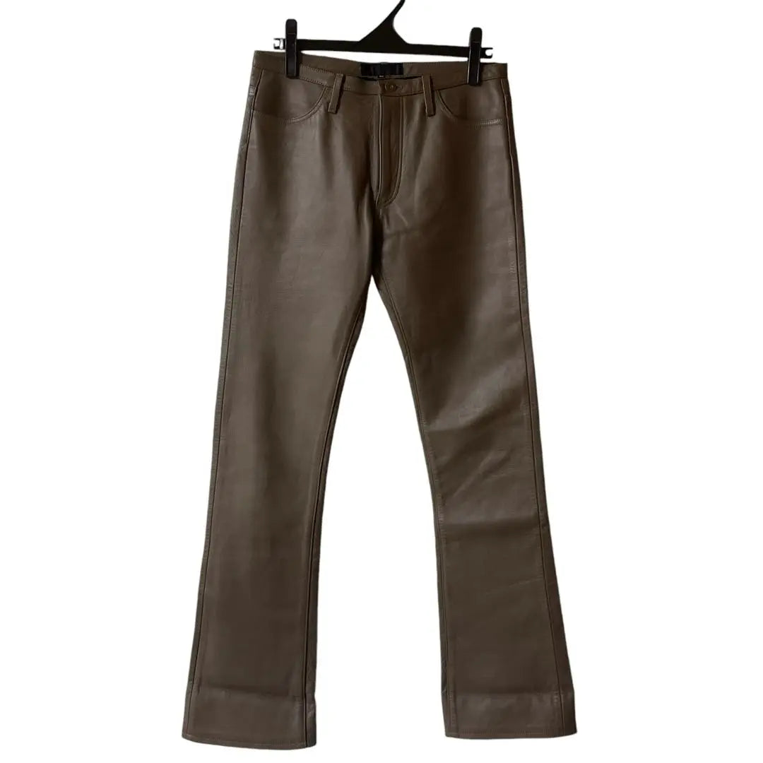 ¡Raro! Pantalones de cuero PARANOID de corte acampanado y bota 30