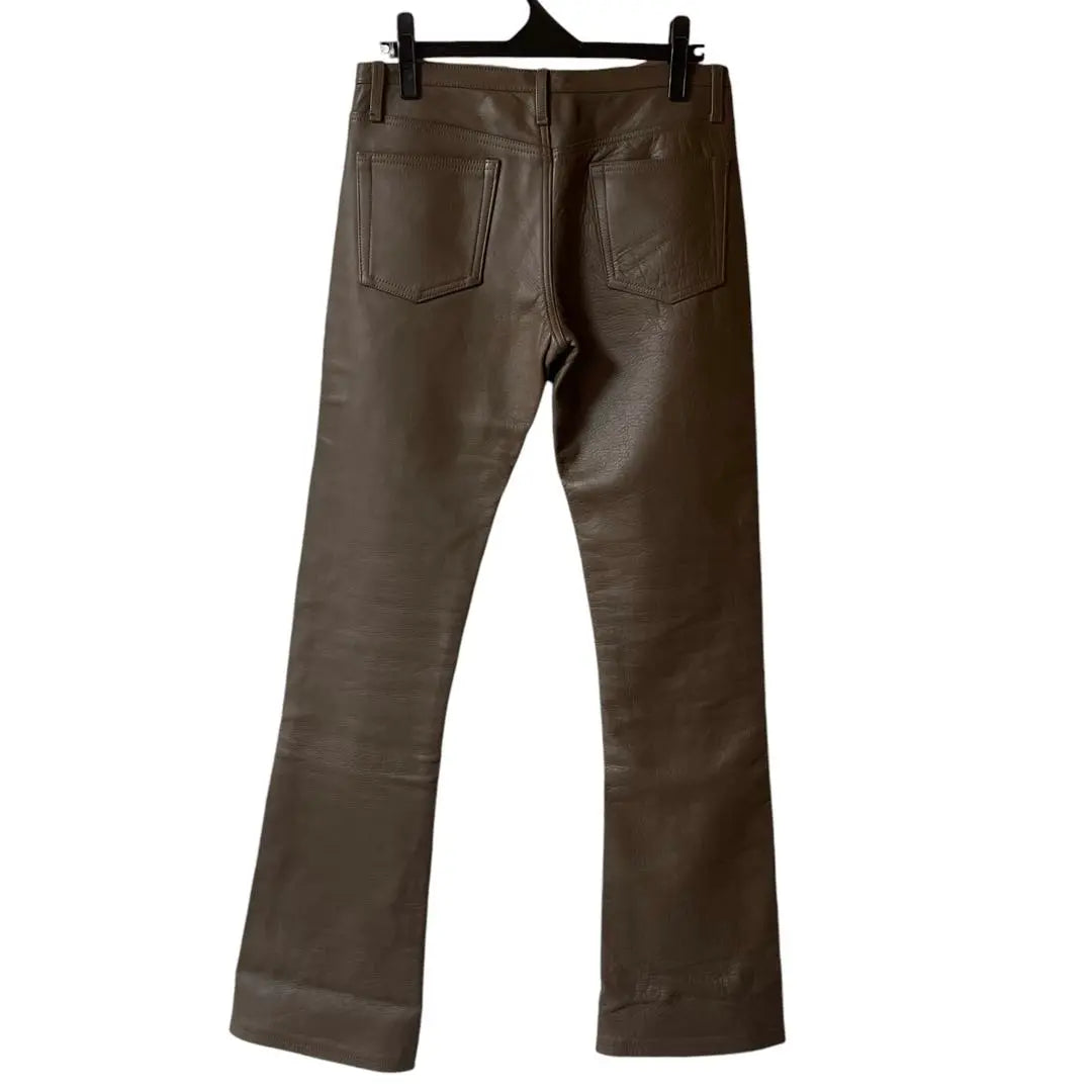 ¡Raro! Pantalones de cuero PARANOID de corte acampanado y bota 30