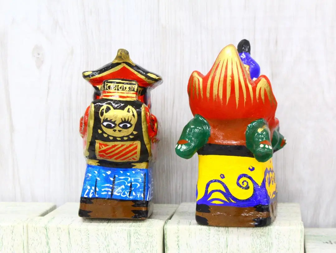 ▲ Beautiful goods set of 14 pieces Karatsu Kunkuchi Karatsu ware clay doll Saga prefecture local toy folk crafts festival | ▲美品 14個セット 唐津くんち 唐津焼 土人形　佐賀県郷土玩具　民芸品　祭礼