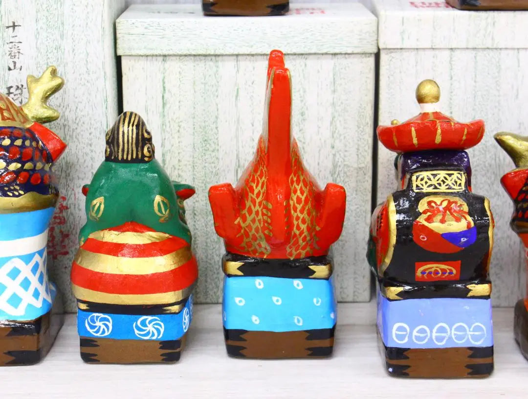 ▲ Beautiful goods set of 14 pieces Karatsu Kunkuchi Karatsu ware clay doll Saga prefecture local toy folk crafts festival | ▲美品 14個セット 唐津くんち 唐津焼 土人形　佐賀県郷土玩具　民芸品　祭礼