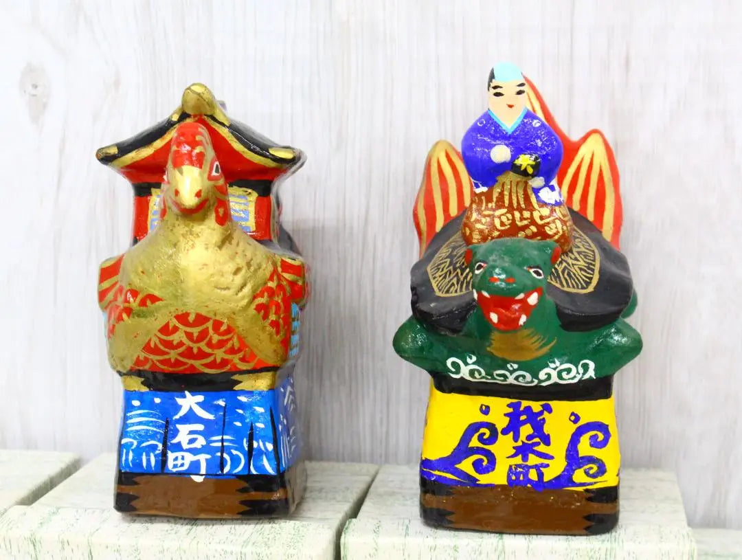 ▲ Beautiful goods set of 14 pieces Karatsu Kunkuchi Karatsu ware clay doll Saga prefecture local toy folk crafts festival | ▲美品 14個セット 唐津くんち 唐津焼 土人形　佐賀県郷土玩具　民芸品　祭礼