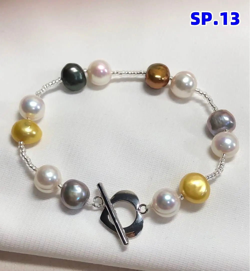 Descuento por tiempo limitado SP.13 Pulsera de perlas libro perla barroca cosa real 689