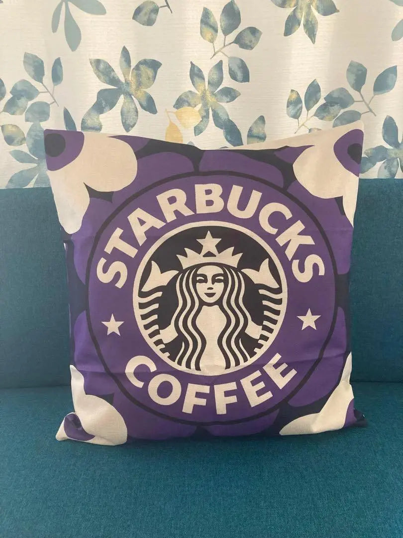 ★Very popular★Starbucks cushion cover, purple [55✖︎59]