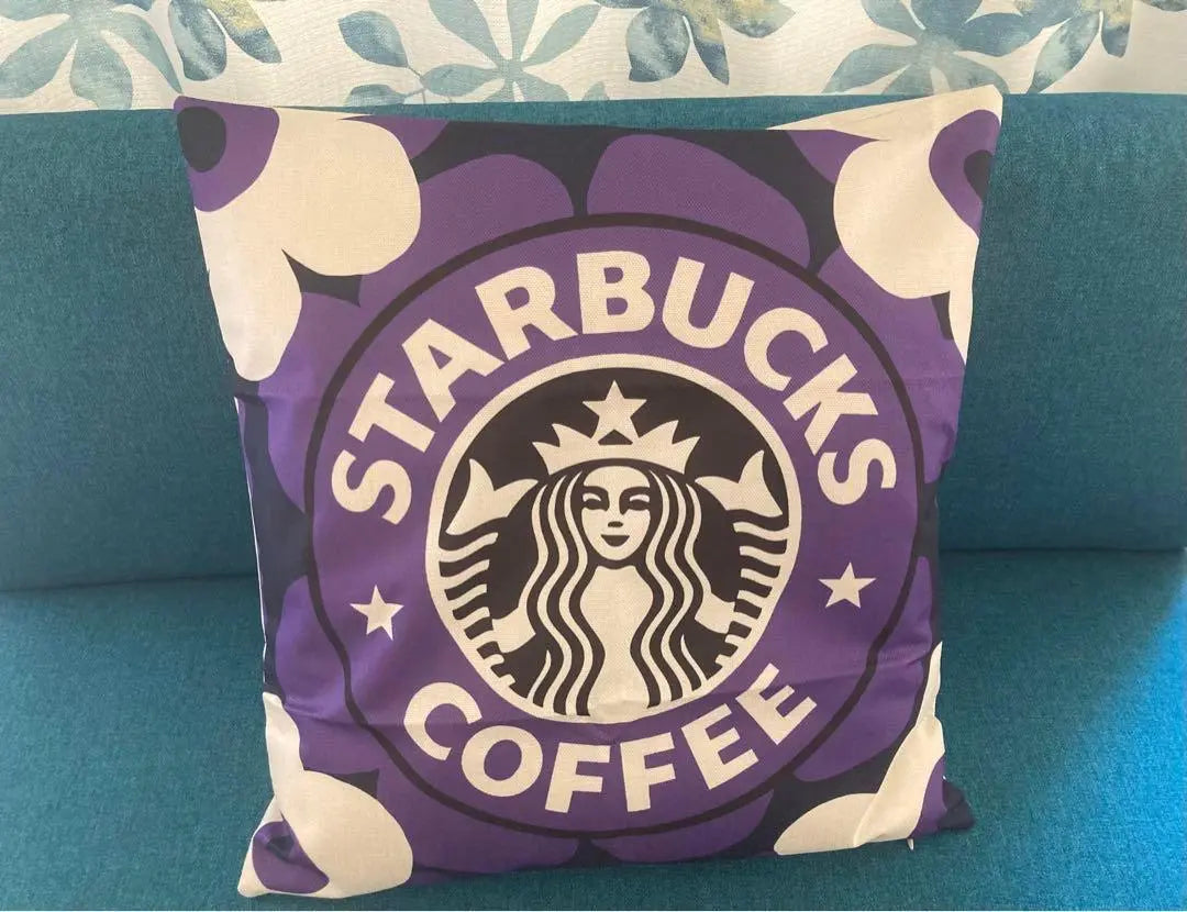 ★Muy popular★Funda de cojín de Starbucks, color morado [55✖︎59]