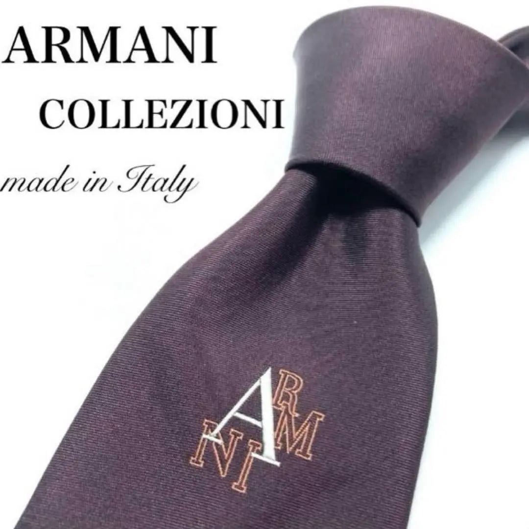 [Extremely beautiful] ARMANI COLLEZIONI tie brand logo rare item