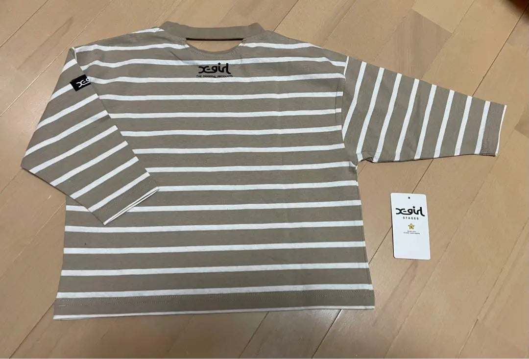 X Girl Border T-shirt Long Sleeve 100 New