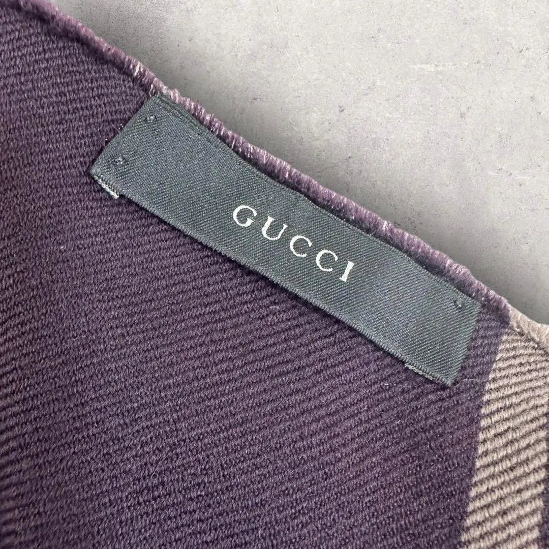 Extremely beautiful item!! GUCCI Gucci Scarf Shawl Scarf Wool Dull Purple | 極美品‼GUCCI グッチ スカーフ ショール マフラー ウール くすみ 紫