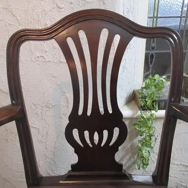 Sillón de comedor de estilo antiguo británico, silla 4951d