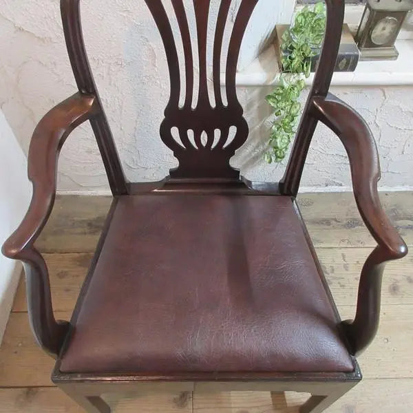 Sillón de comedor de estilo antiguo británico, silla 4951d