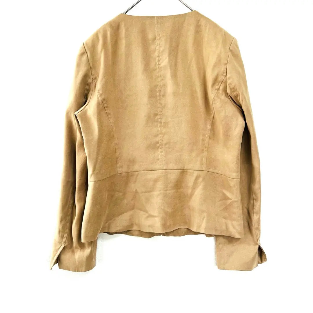 Address Suede Blouson Zip-up Beige Casual {9}