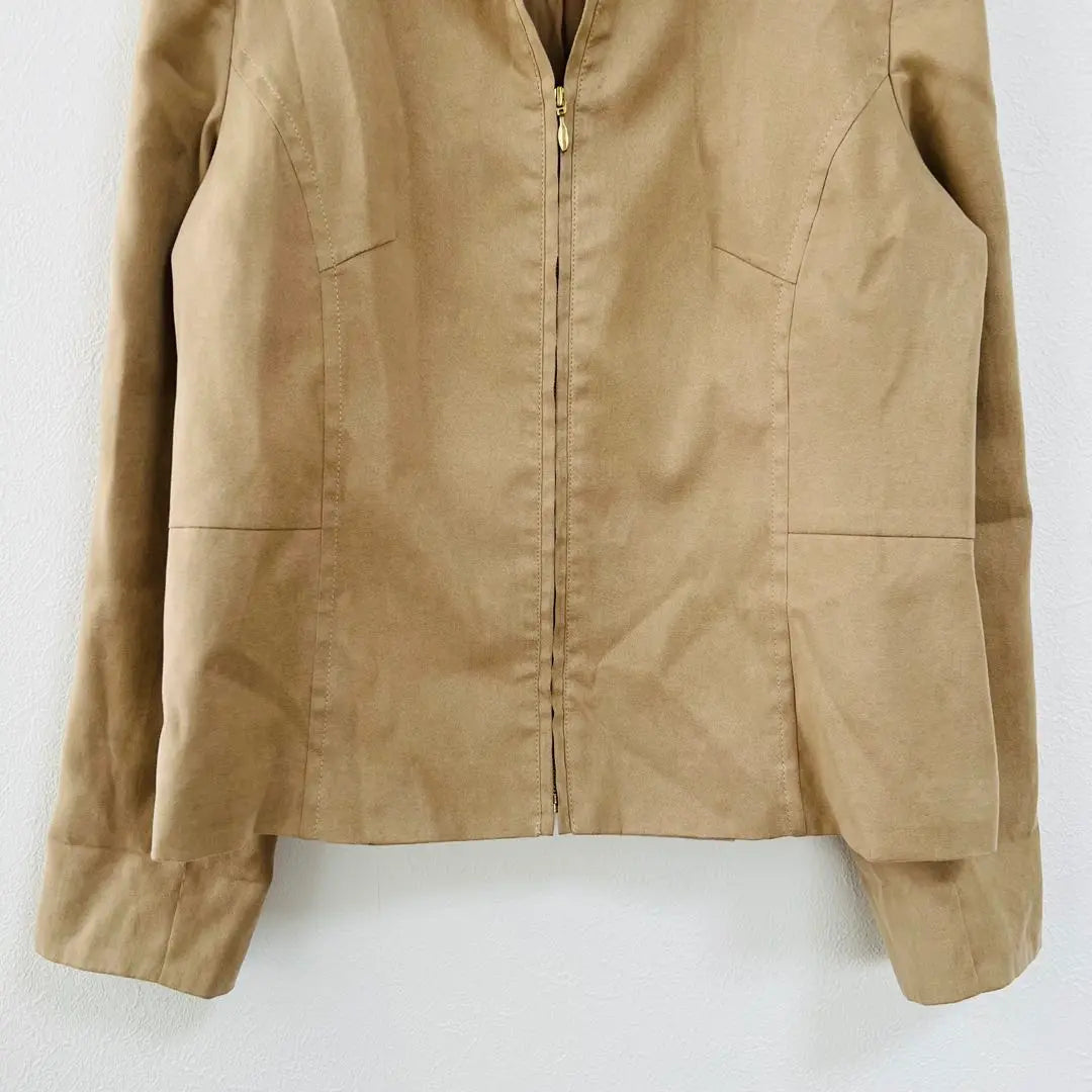 Address Suede Blouson Zip-up Beige Casual {9}