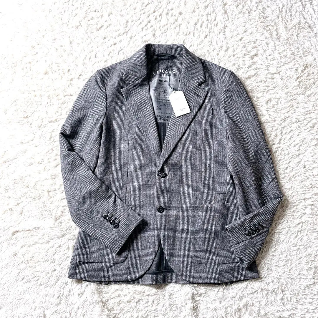 Nueva chaqueta Ancón con patrón de cuadros Chirkoro Glen CIRCOLO1901 sin usar | 新品未使用CIRCOLO1901 チルコロ グレンチェック柄 アンコンジャケット