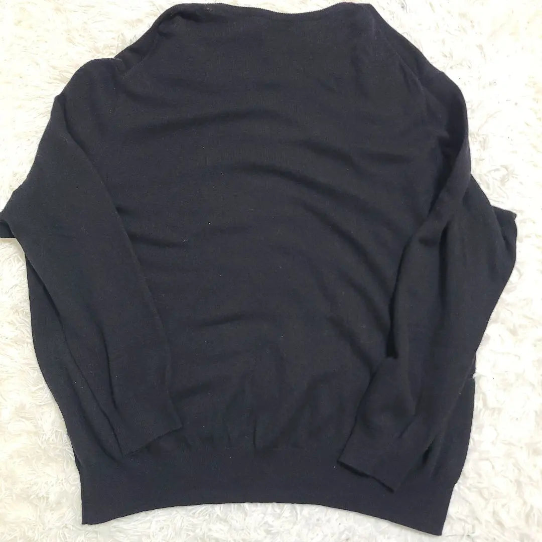 [Rare size 4XL Polo Ralph Lauren Merino wool] Current knit black