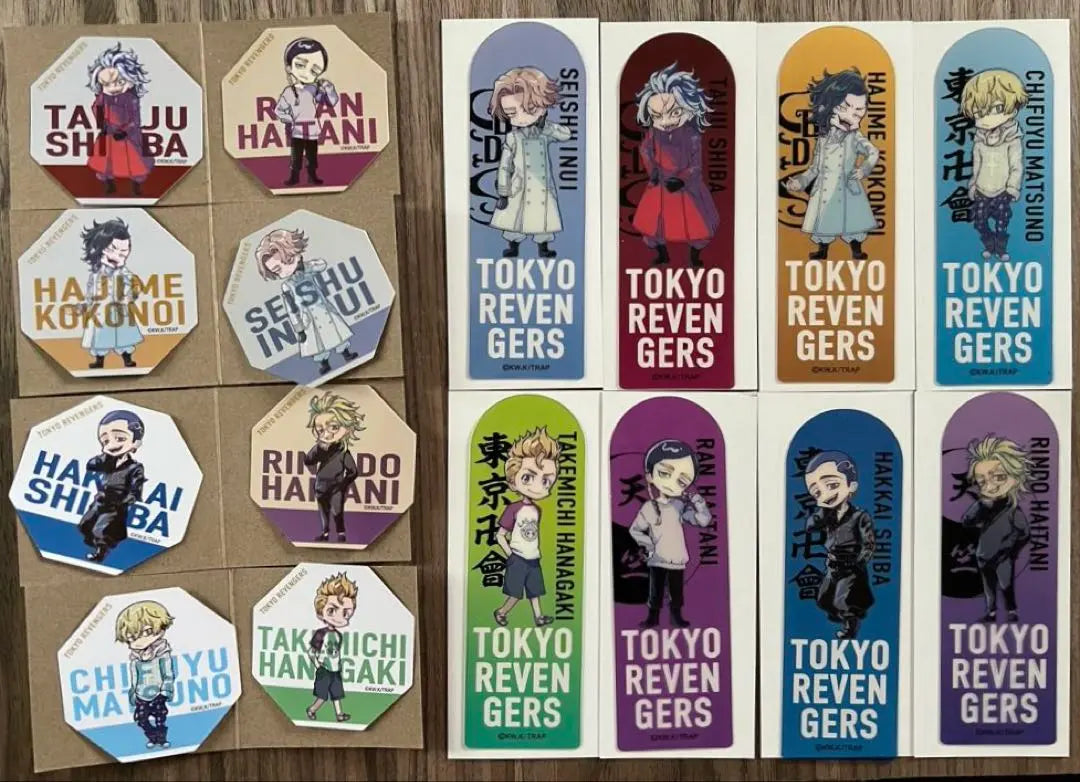 [New and unused complete] 16 books on Tokyo Revengers Stickers & Bookmark Bookmarks