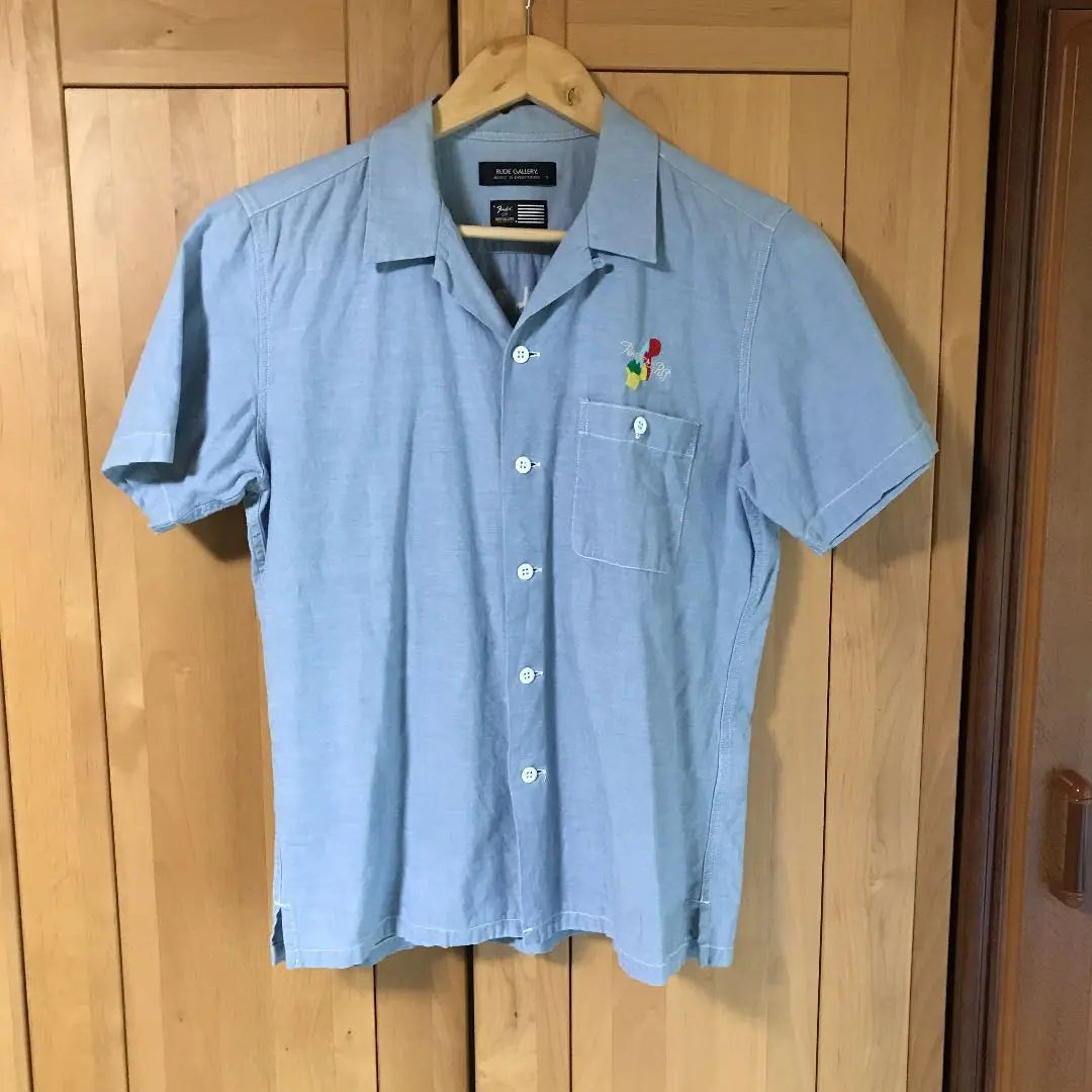 Super rare! Rood Gallery x Fender Embroidered Short Sleeve Shirt Tungary Chambray