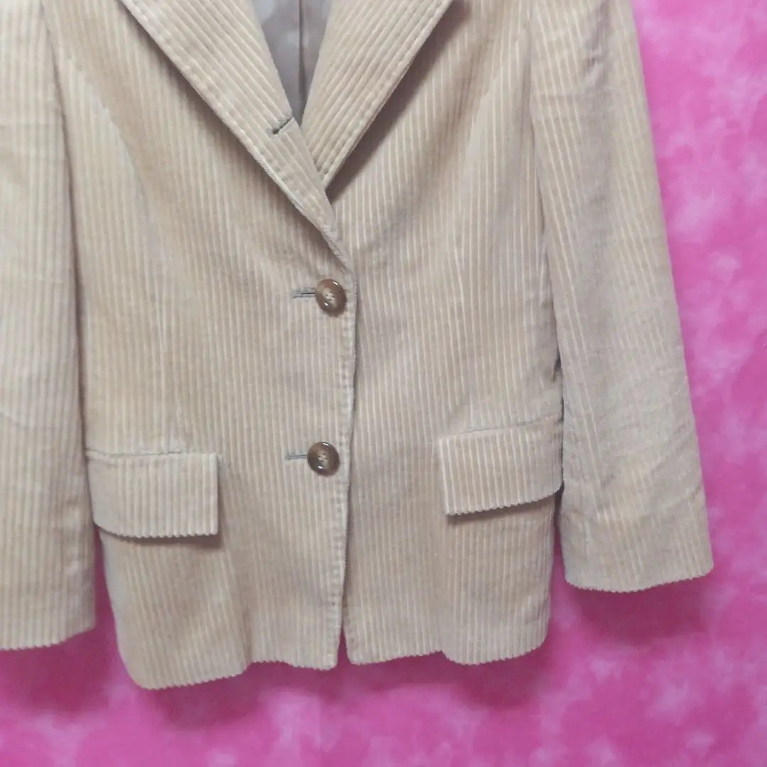 Scapa [Oferta❤] Chaqueta Cordyloi ¥6500↓Beige Talla 38 Algodón | スキャパ【セール❤】 コーディロイジャケット ¥6500↓ベージュ 38号 綿