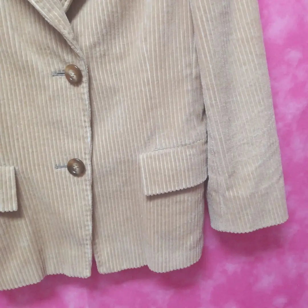 Scapa [Oferta❤] Chaqueta Cordyloi ¥6500↓Beige Talla 38 Algodón | スキャパ【セール❤】 コーディロイジャケット ¥6500↓ベージュ 38号 綿