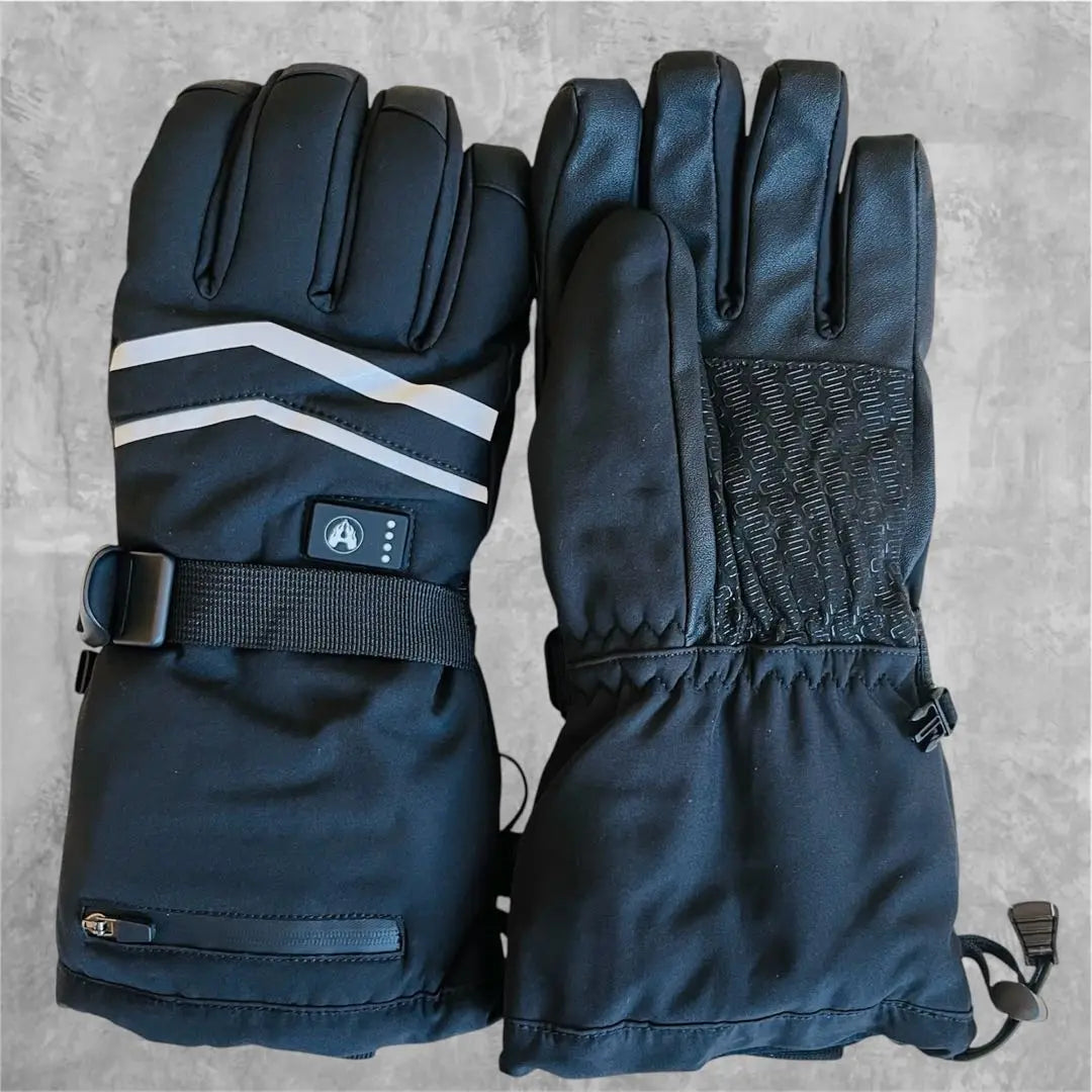 [PSE authentication] Electrical heat glove temperature adjustment 6000mAh black l black waterproof