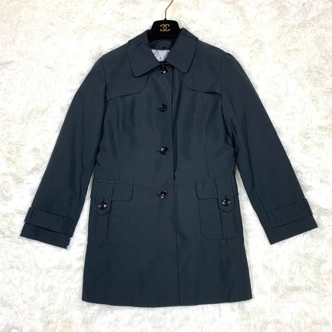 New Yorker padded liner trench coat medium length black 9AR