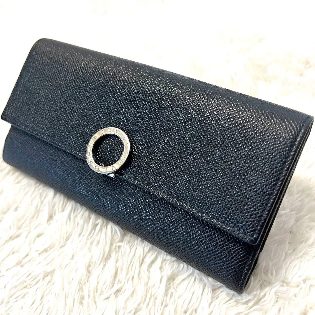 Cartera larga BVLGARI para hombre y mujer, color negro, en excelente estado y casi sin uso