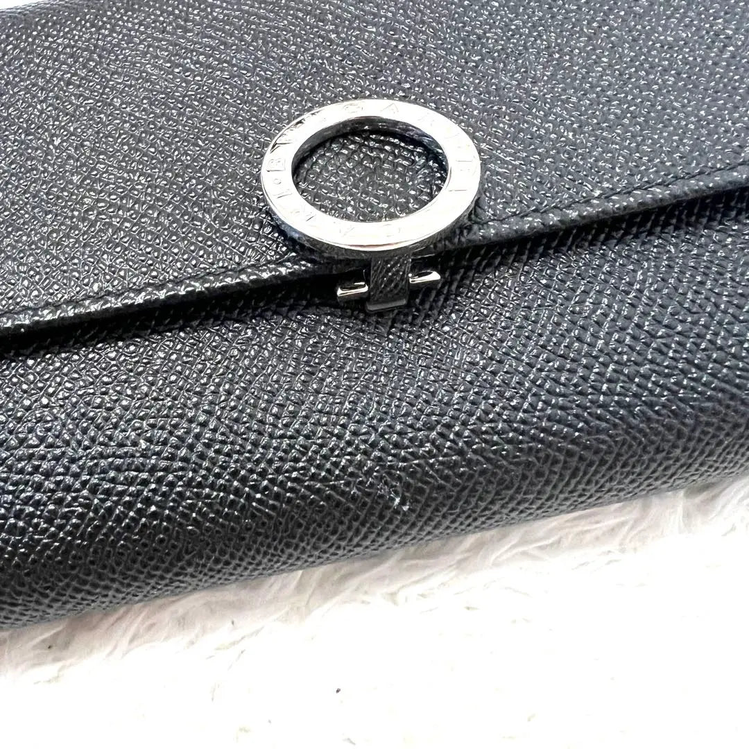 Cartera larga BVLGARI para hombre y mujer, color negro, en excelente estado y casi sin uso