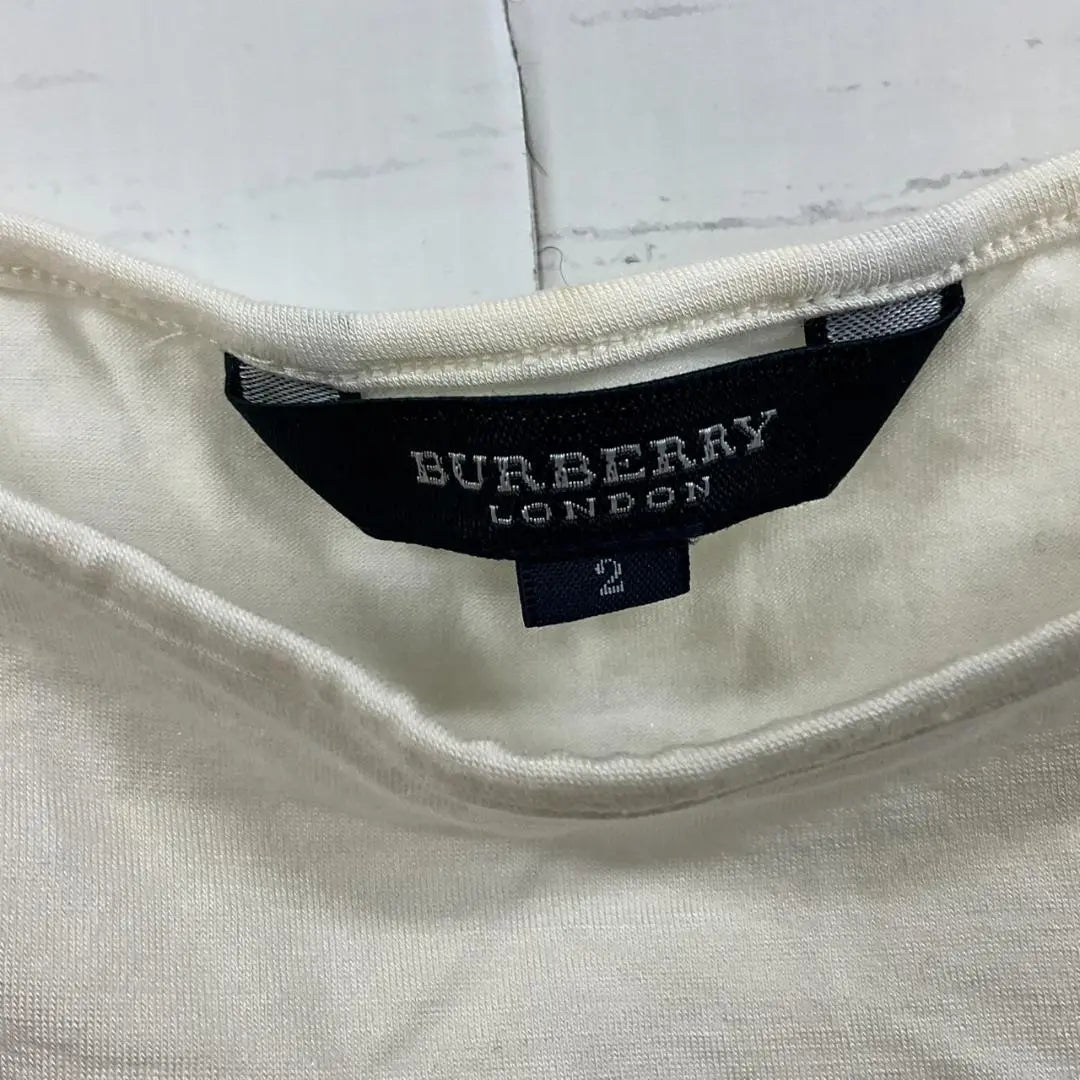 [BURBERRY LONDON] Camisola lisa blanca talla 2 M