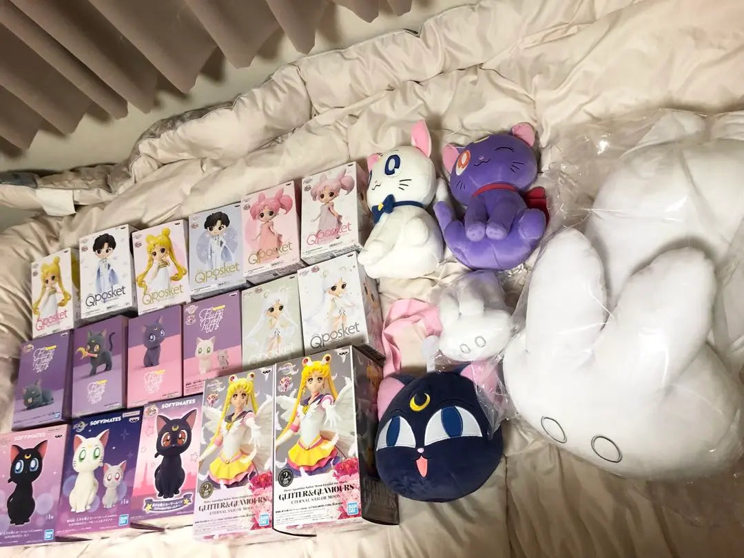 Sailor Moon Qposket, Fluffy, Soft vinyl, Grigra, 22 pieces of futon rabbit