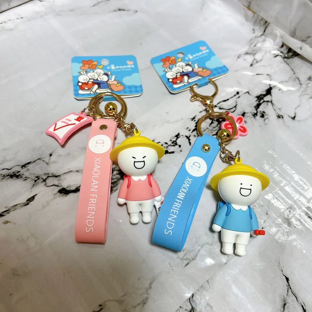 Cute Mascot Character Keychain Girl Boy Elementary School Student Strap Pair