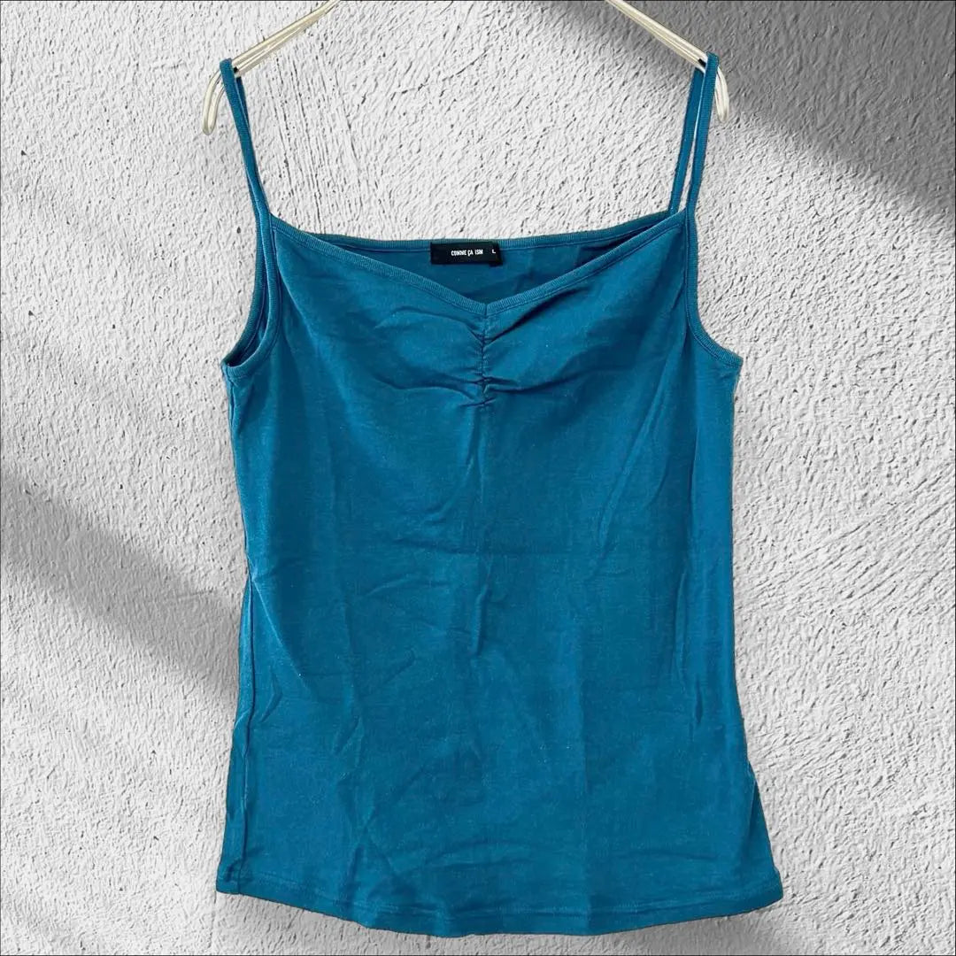 Com-Simmu camisole 100% cotton shirring bust innerwear, good condition