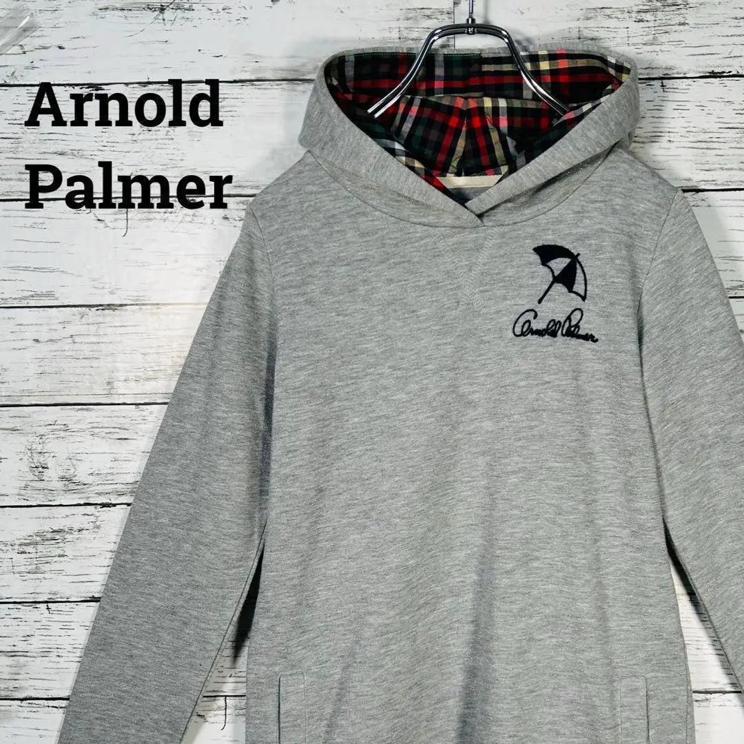 Arnold Palmer Women's Hoodie, Glittered Pullover 1173 | アーノルドパーマー レディースパーカー グレー ラメ入り プルオーバー 1173