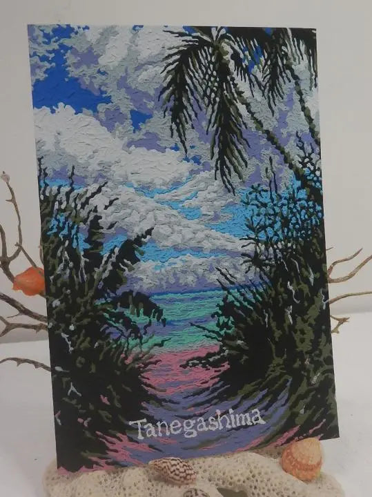 Island Postcard Painting: Secret Beach 5-piece set (pictures can be selected) | Island ポストカード　絵画：シークレットビーチ　5枚セット（絵の選択可）